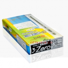 東亞 DONG-A 3-Zero 針嘴中性筆 0.38mm （黑色） 12支/盒
