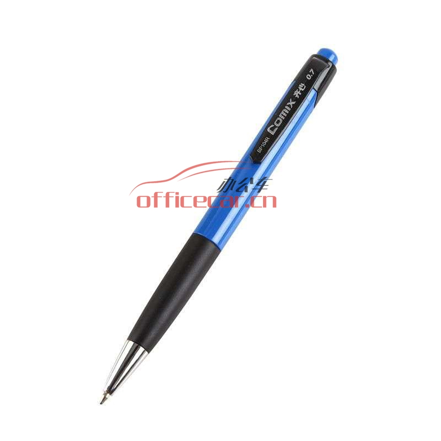齊心 Comix BP104R 特選油墨超舒順圓珠筆 0.7mm 藍色 24支/盒 （筆桿顏色隨機）