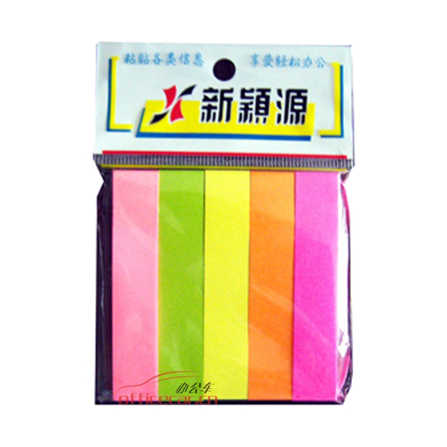 新穎源 Notecubes NO.103HY 5色提示貼（告示貼） 76*15mm （彩色5色）12本/包