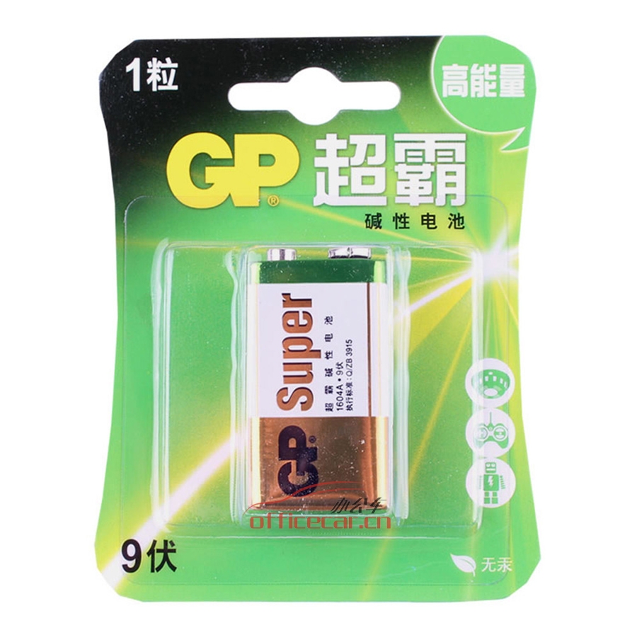 超霸 GP GP1604A 堿性電池 9伏（9V) 1粒/卡