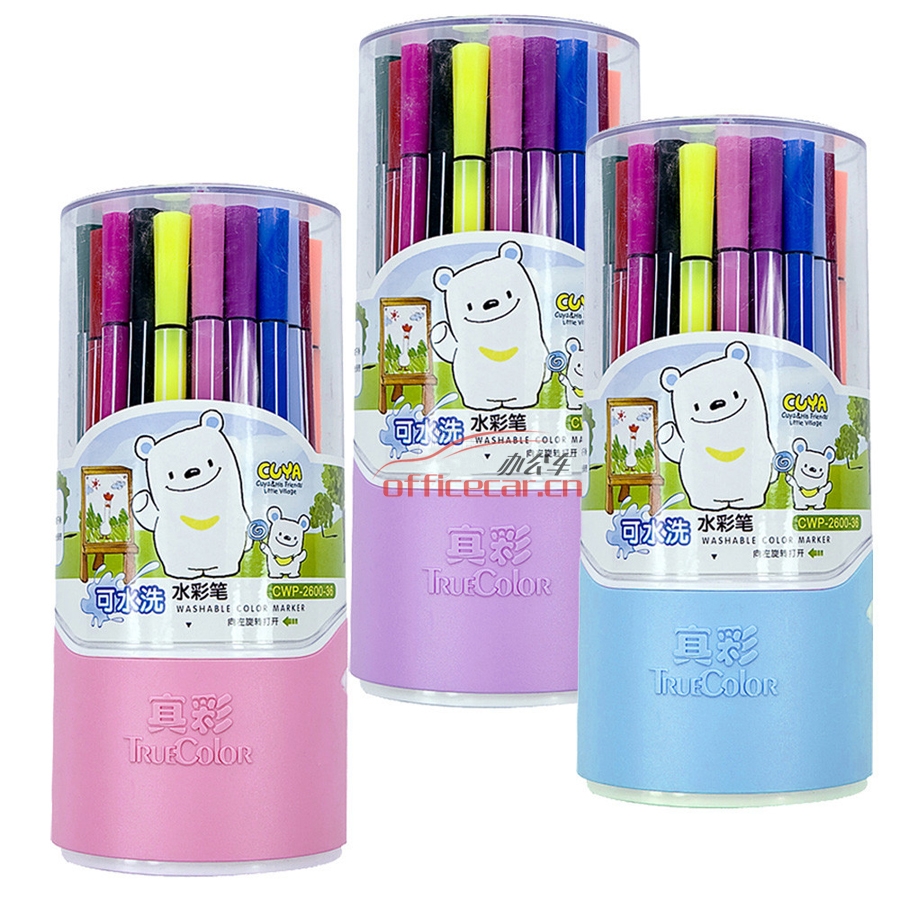 真彩 Truecolor CWP-2600-36 酷吖可洗水彩筆 36色 小盒裝
