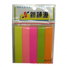 新穎源 Notecubes NO.103HY 5色提示貼（告示貼） 76*15mm （彩色5色）12本/包