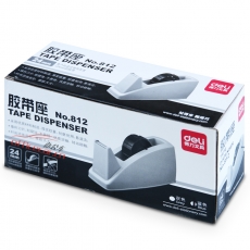 得力 Deli 812 膠帶切割器/膠紙座 放≤24mm寬文具膠帶 顏色隨機(jī)