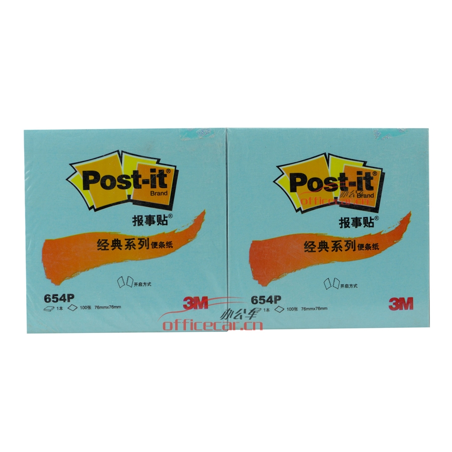3M 654P 經(jīng)典報(bào)事貼 76*76mm （藍(lán)色） 12本/封