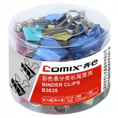齊心 Comix B3635 彩色長尾夾 19mm