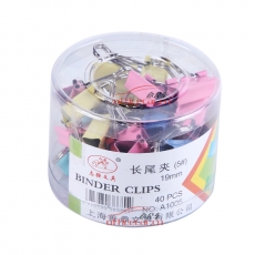 志強 Z.Q NO:1005 彩色長尾夾 19mm 40個/筒