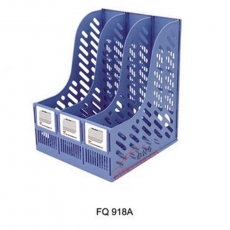 富強 FuQiang FQ918A 三檔 雜志架 藍色 （硬膠）