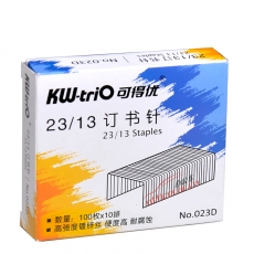 可得優(yōu) KW-triO NO.023D 高強(qiáng)度鍍鋅絲訂書釘 23/13 1000枚/盒