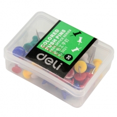 得力 Deli 0021 彩色工字釘 35枚/盒