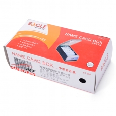 益而高 Eagle 818M 中型透明名片盒 （黑色） 6個/盒
