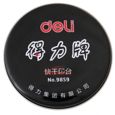 得力 Deli 9859 85mm 圓形快干印臺 紅色
