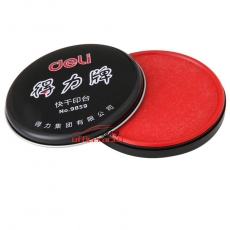 得力 Deli 9859 85mm 圓形快干印臺 紅色