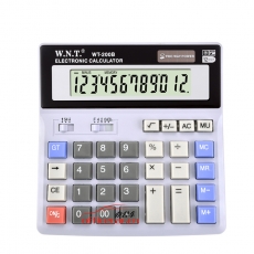 萬能通 W.N.T WT-200B 中臺超省錢經典計算器 12位 黑色