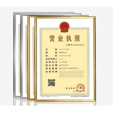 金隆興 Glosen 鏡框 （金色） A3 適用營業(yè)執(zhí)照（正本）