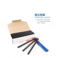 美思 MASS 裝訂膠圈 6mm  100條/盒 （黑色）：黑，灰，白，紅，藍(lán)，綠