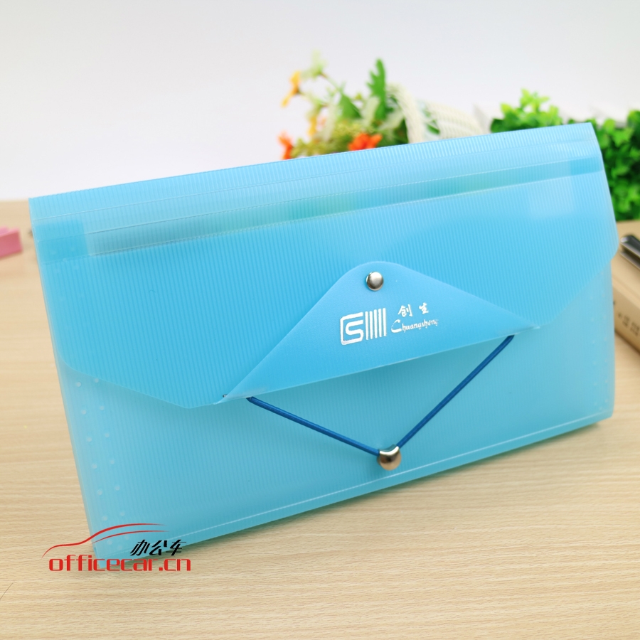 創(chuàng)生C.S CS-33D （票據(jù)）高級風(fēng)琴包/風(fēng)琴包 混色（藍(lán)，綠，粉，黃）