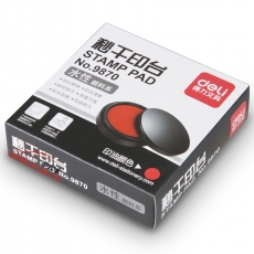 得力 Deli 9870 95mm 圓形快干印臺 （紅色）