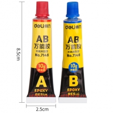 得力 Deli 7148 AB萬膠AB膠A+B能膠水用塑料金屬玻璃陶瓷強力膠多功能膠