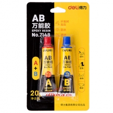 得力 Deli 7148 AB萬膠AB膠A+B能膠水用塑料金屬玻璃陶瓷強力膠多功能膠