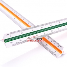 得力 Deli 8930 30cm 多色標(biāo)識三棱比例尺子 6種比例