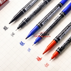 得力 deli 6824 （小雙頭）記號筆 （黑色） 12支/盒