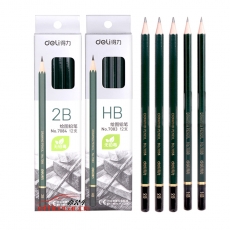 得力 Deli 7084 2B 高級繪圖鉛筆  (綠色筆桿) 12支/盒