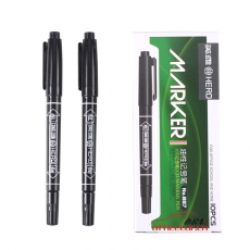 英雄 Hero 887 （小雙頭）記號筆 （黑色） 10支/盒