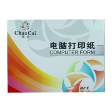 超彩 C.C 4聯 二等分 電腦打印紙 241-4 70g 80列 帶壓線（彩色）