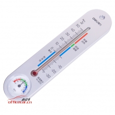 得力 Deli 9013 掛壁式溫度計室內(nèi)外家用嬰兒溫濕度計工業(yè)高精度 銀色