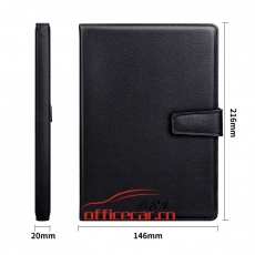得力(deli)3302 16K120張商務(wù)磁扣皮面本辦公用品 工作記事本日記本會(huì)議記錄本筆記本子文具 黑色