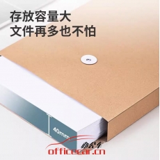 得力（deli） 5953 加厚175g A4 混漿牛皮紙檔案袋 文件袋 10個/包