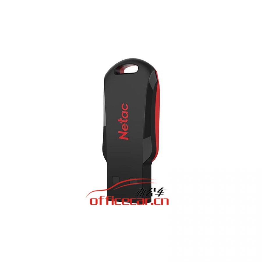 朗科（Netac）64GB USB2.0 U盤U196 黑旋風(fēng)車載電腦兩用閃存盤 黑紅色小巧迷你加密U盤
