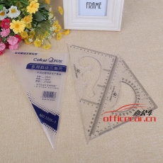 科加 K.J 1225-1   多角斜邊三角尺 25cm 套裝