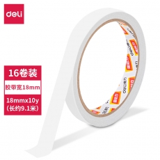 得力 deli 30402 18mm雙面膠 16卷/袋