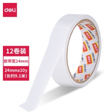得力 deli 30403 24mm雙面膠 12卷/袋