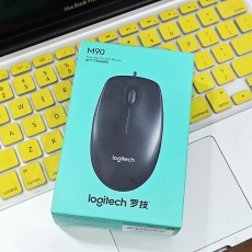 羅技（Logitech）M90 有線鼠標 即插即用 舒適可靠 黑色